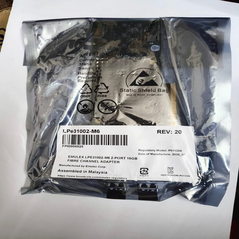 Emulex LPe31002-M6 dual port 16Gb Fibre Channel HBA card