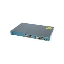 Refurbished Cisco Catalyst WS-C3560X-24P-S PoE+ switch front panel with 24 Gigabit Ethernet ports and LED status indicators
