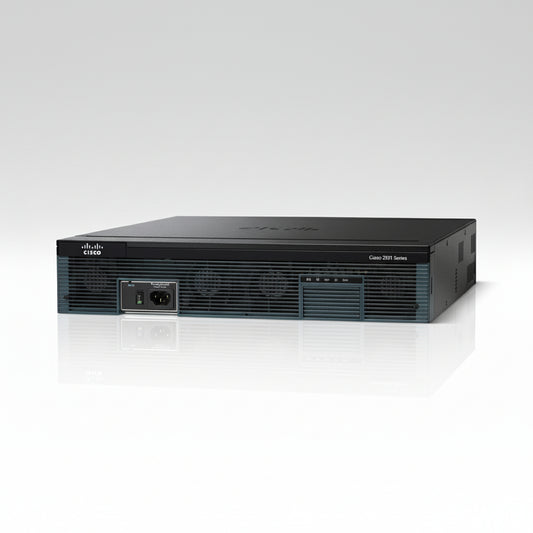 Cisco 2921 ISR G2 Series Router back panel showing Gigabit SFP ports