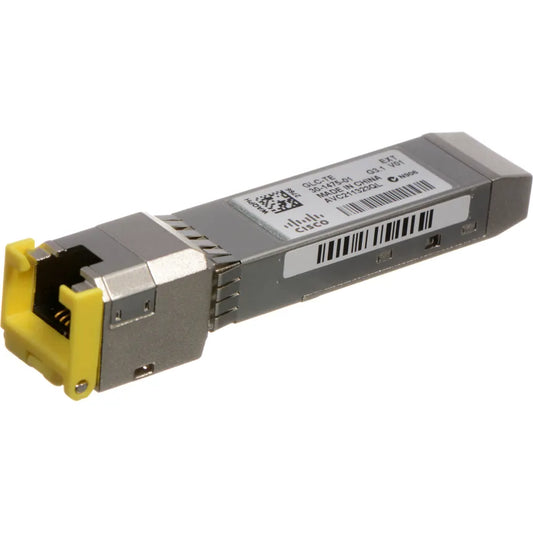 Cisco GLC-TE 1000BASE-T SFP Transceiver Module - 100m Copper RJ-45, Extended Temp (Refurbished)